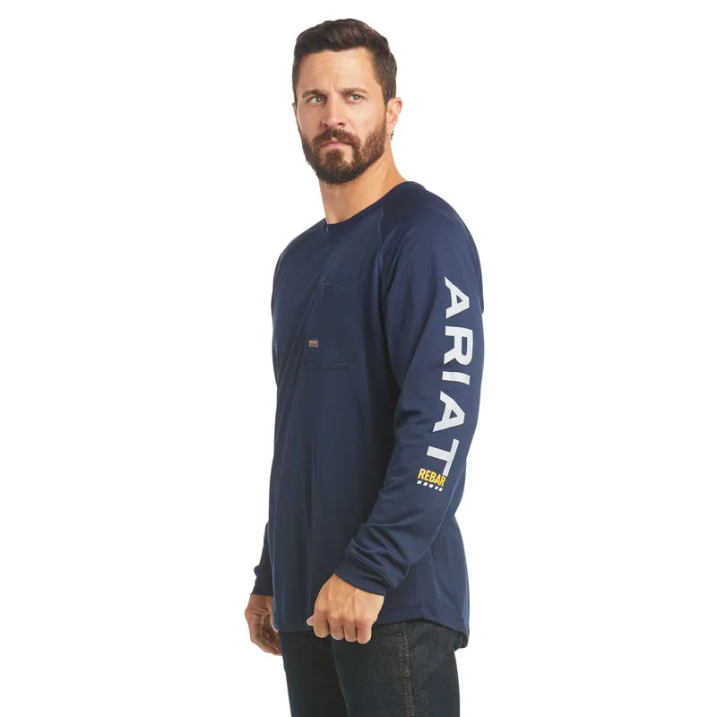 Ariat Men's Rebar Heat Fighter T-Shirt, Navy