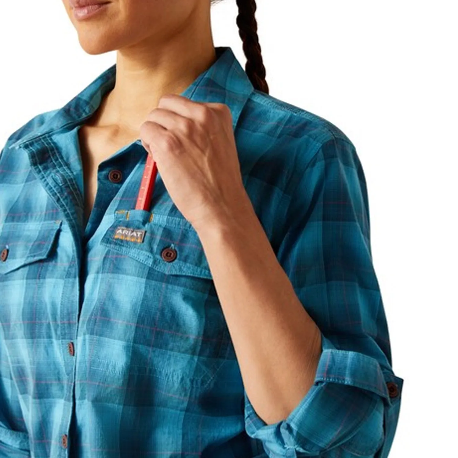 Ariat Women's Rebar Made Tough DuraStretch Button-Down Work Shirt