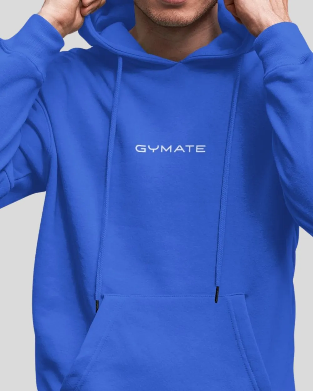 Blue Hoodies Mens Designer Gymate Original small logo [ctr]