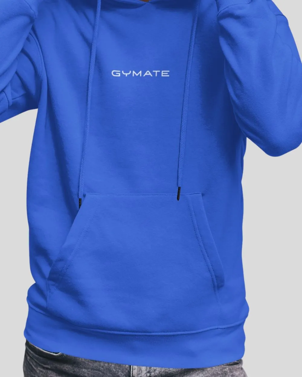 Blue Hoodies Mens Designer Gymate Original small logo [ctr]