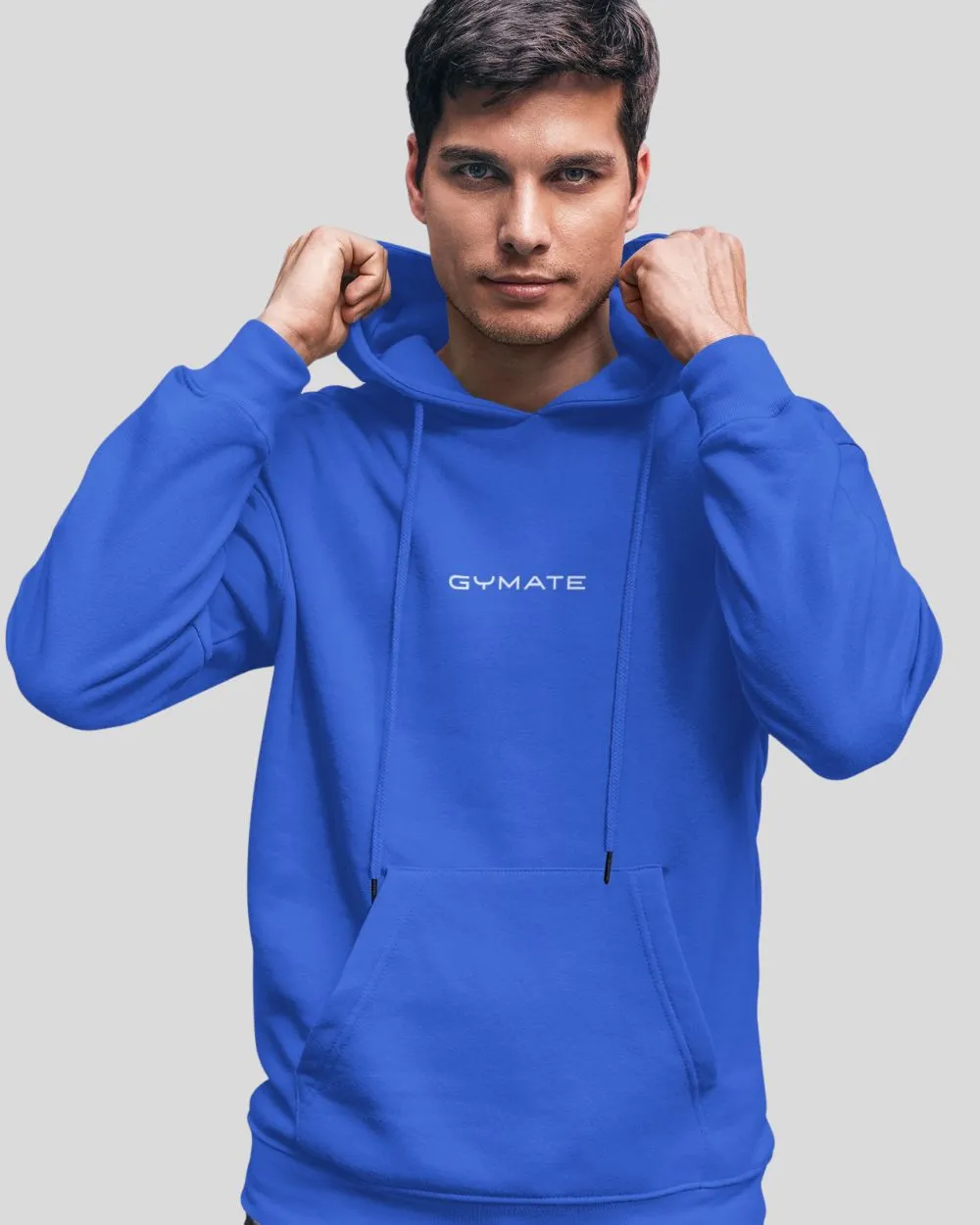 Blue Hoodies Mens Designer Gymate Original small logo [ctr]