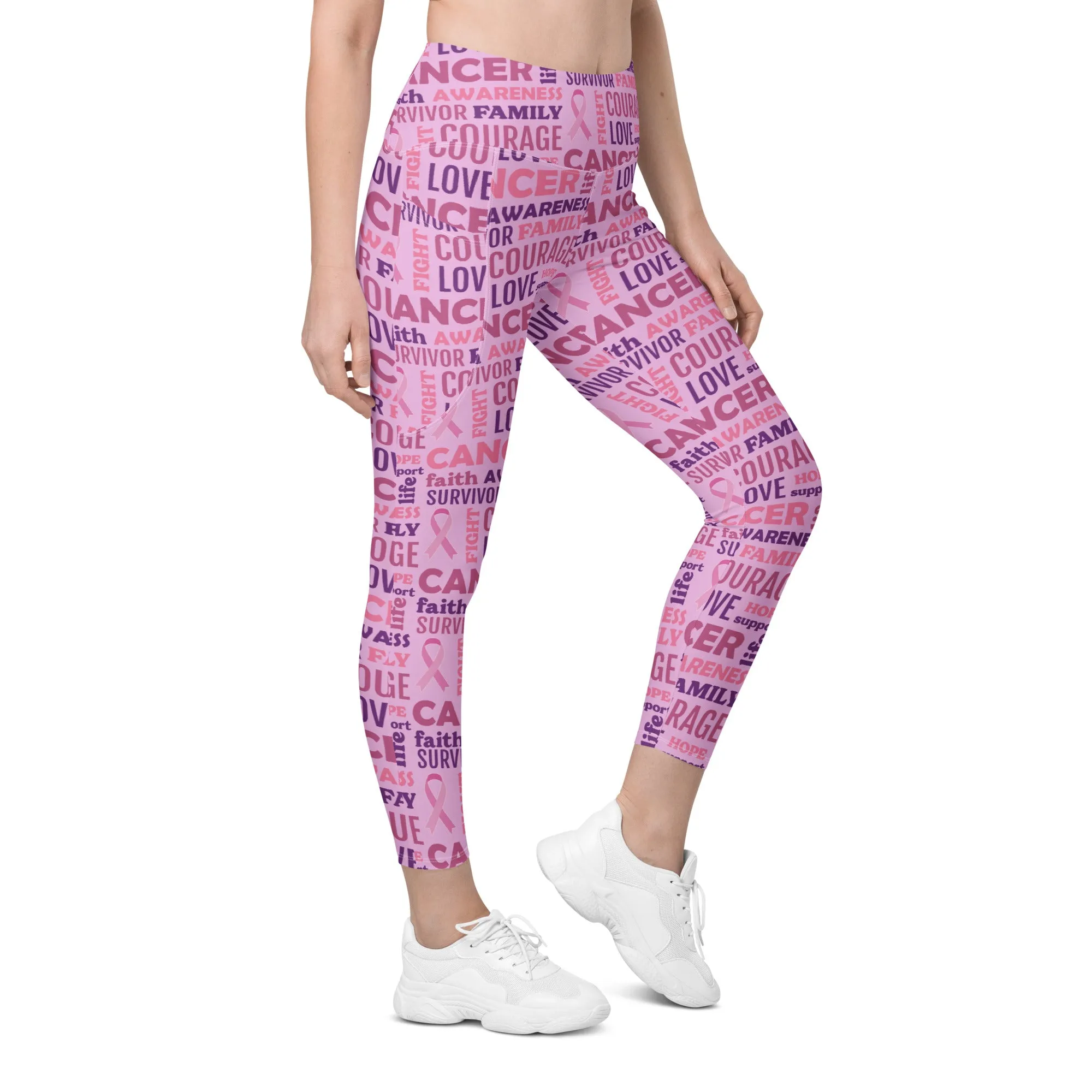 Breast Cancer Awareness Leggings With Pockets