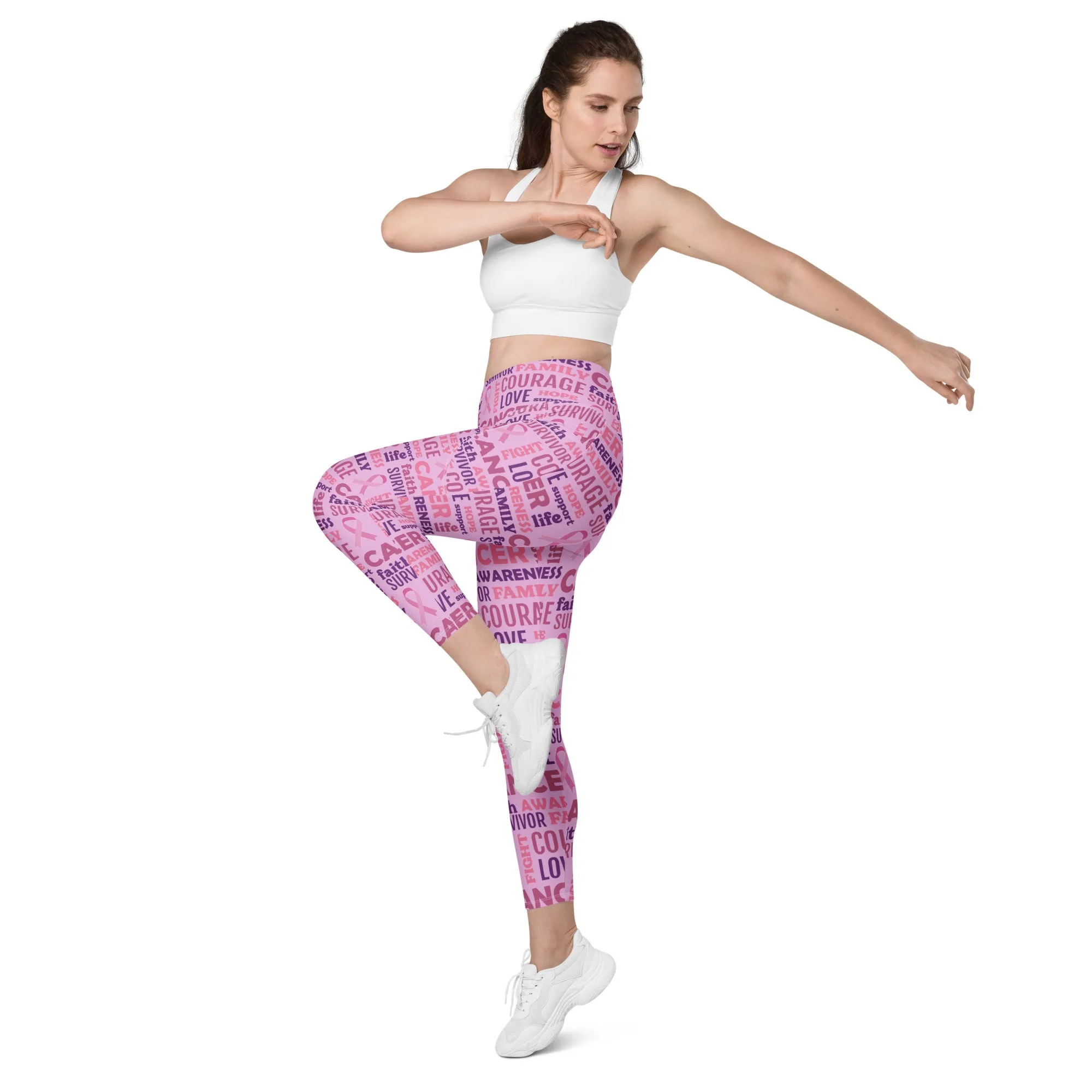 Breast Cancer Awareness Leggings With Pockets