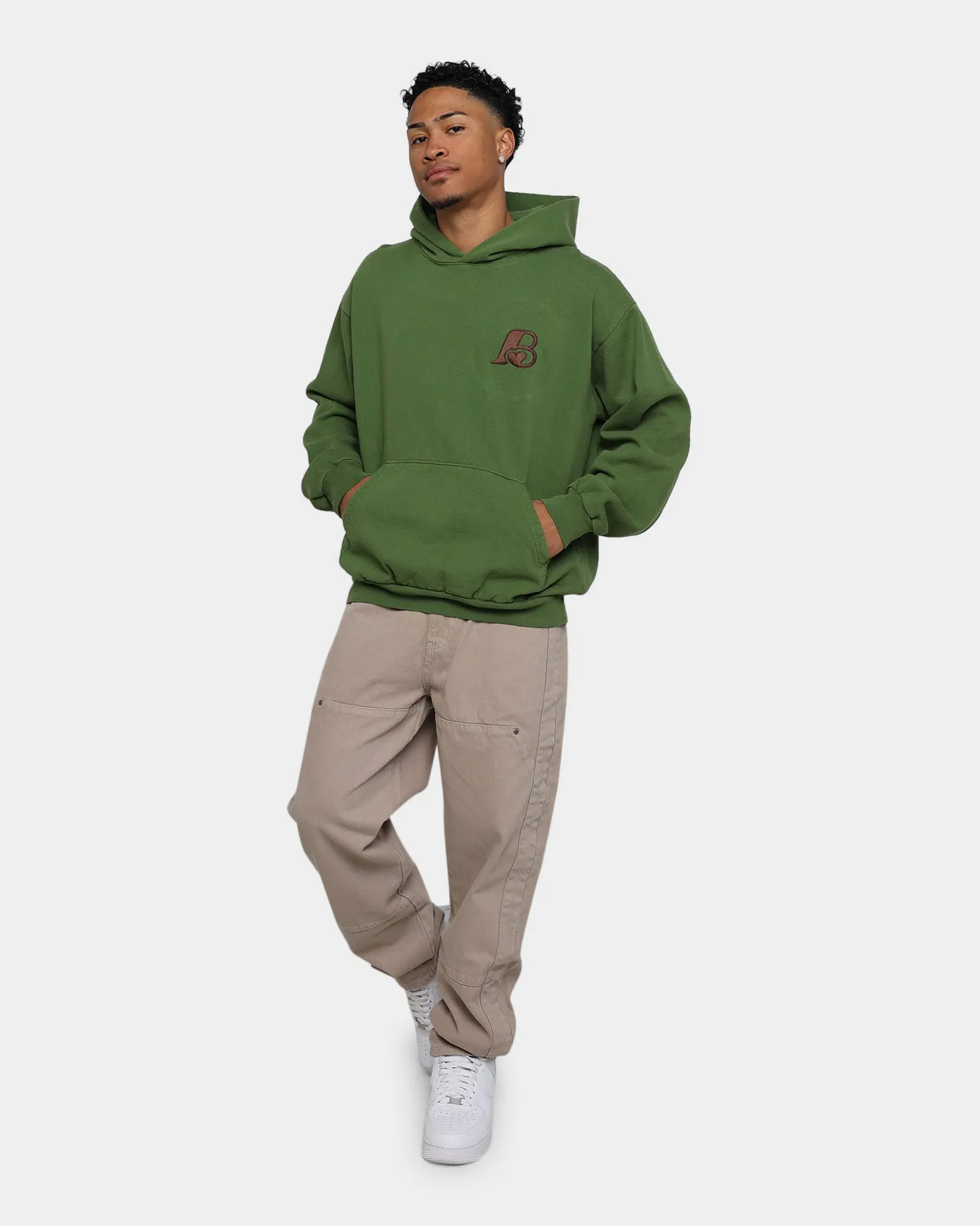 Bueno! B Logo Emblem Hoodie Pigment Light Green