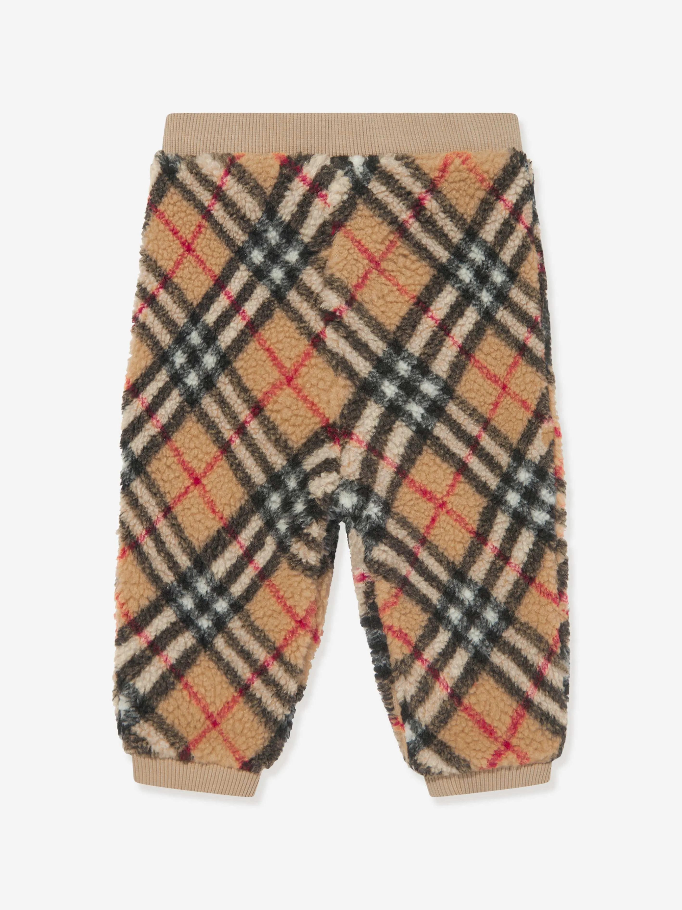 Burberry Baby Boys Archive Check Edgar Joggers in Beige