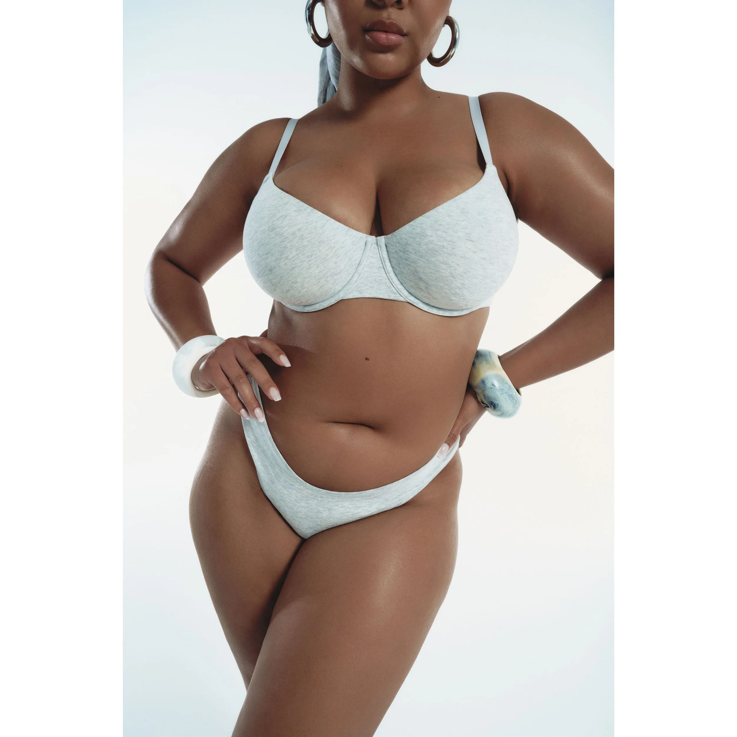 COTTON JERSEY UNDERWIRE BRA | DEEP SEA