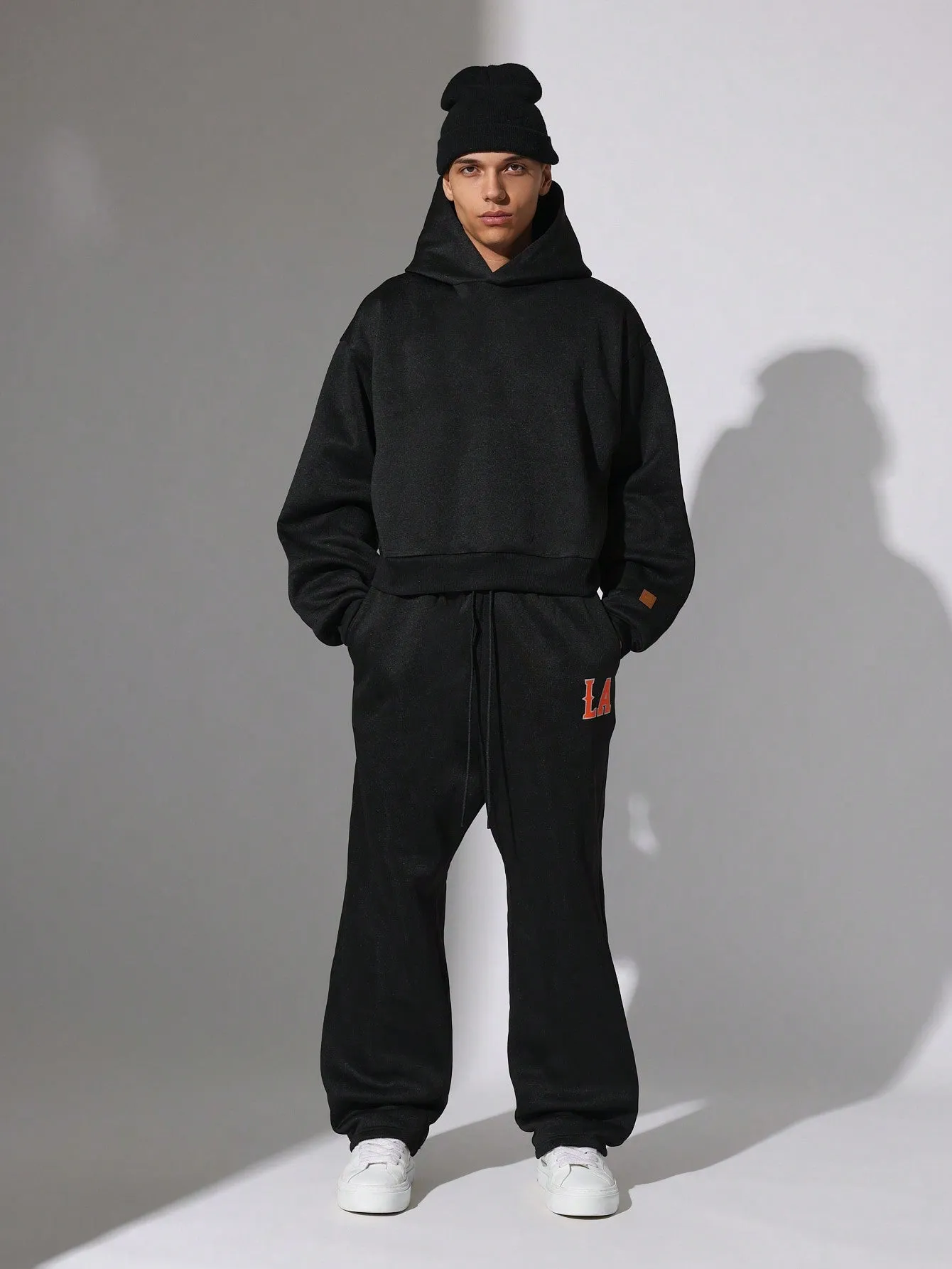 Crop Fit Overhead Hoodie & Jogger 2 Piece Set