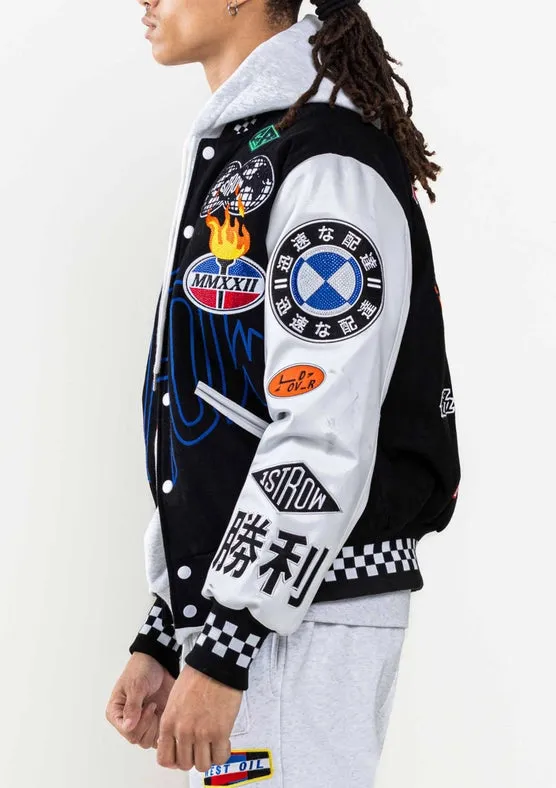 Crystal Sotne Motor Sport Varsity Jacket