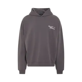 Diagonal Logo Hoodie in Charcoal