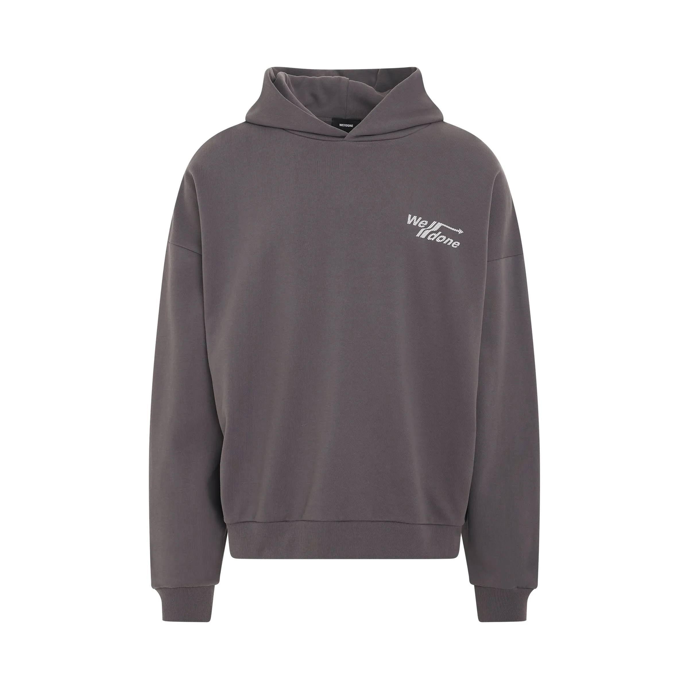 Diagonal Logo Hoodie in Charcoal