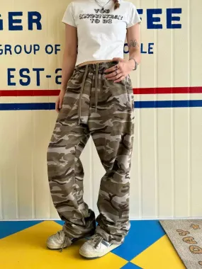 Drawstring Camouflage Sweatpants