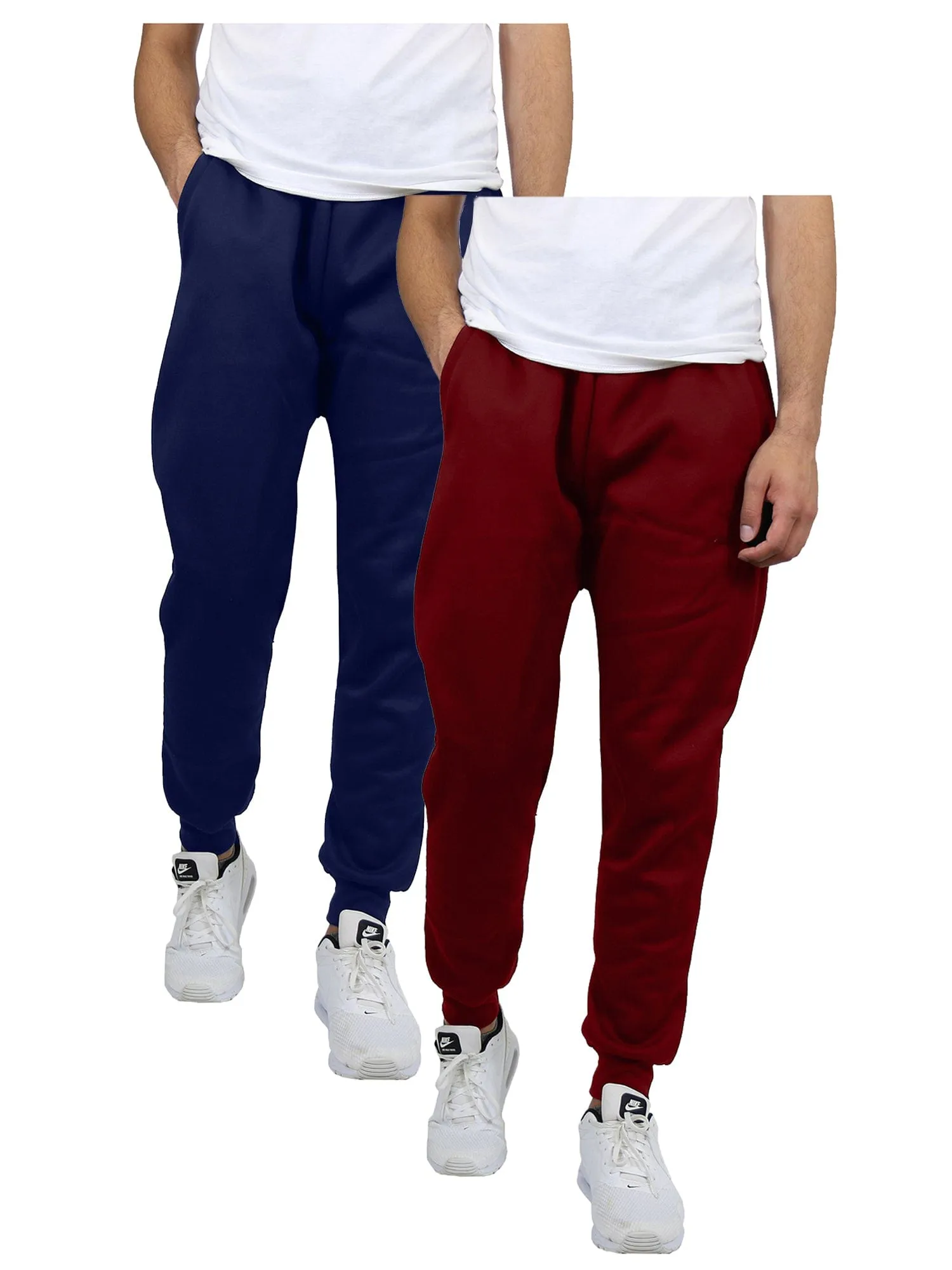 Galaxy By Harvic Men's Fleece Jogger Sweatpants (2-Pack )