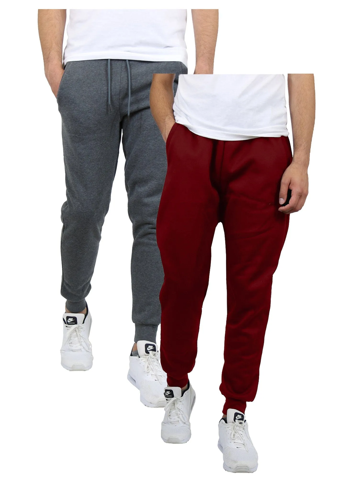 Galaxy By Harvic Men's Fleece Jogger Sweatpants (2-Pack )