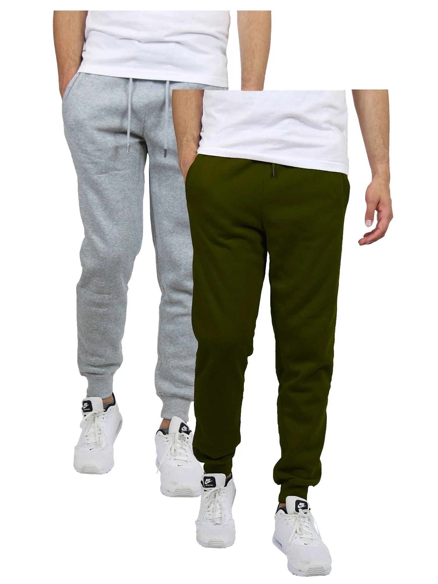 Galaxy By Harvic Men's Fleece Jogger Sweatpants (2-Pack )