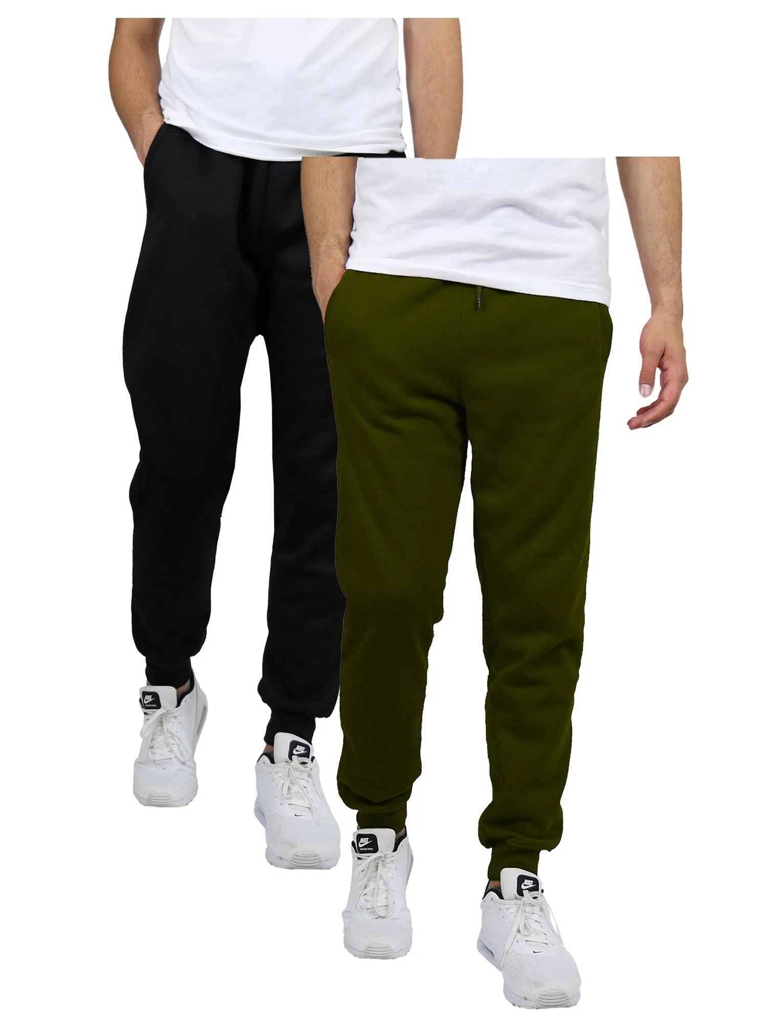 Galaxy By Harvic Men's Fleece Jogger Sweatpants (2-Pack )