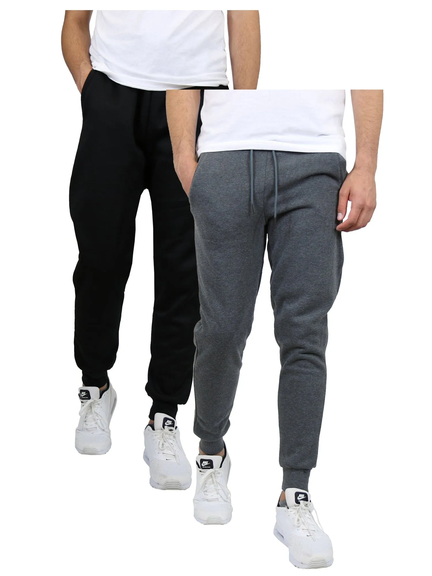 Galaxy By Harvic Men's Fleece Jogger Sweatpants (2-Pack )