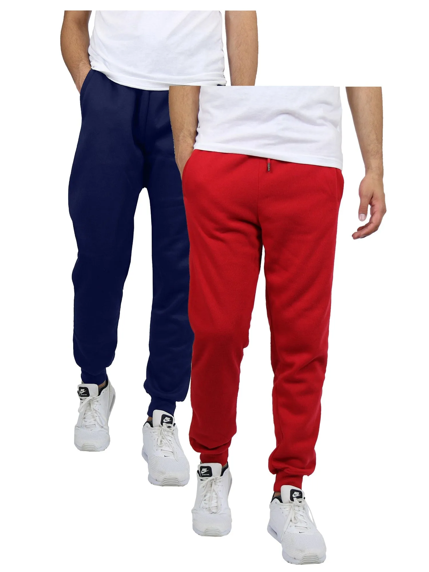 Galaxy By Harvic Men's Fleece Jogger Sweatpants (2-Pack )