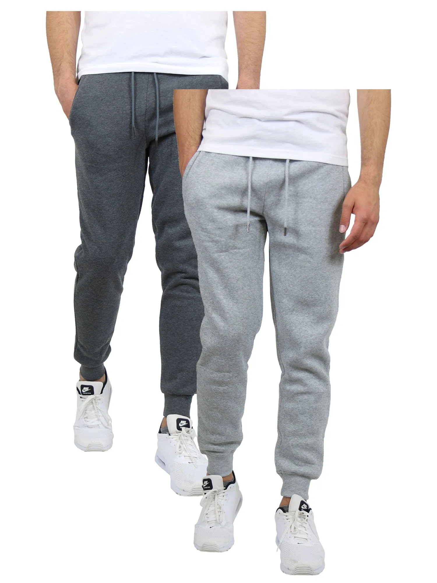 Galaxy By Harvic Men's Fleece Jogger Sweatpants (2-Pack )