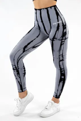 Gymbunny Tie Dye Seamless Compression Leggings - Grey