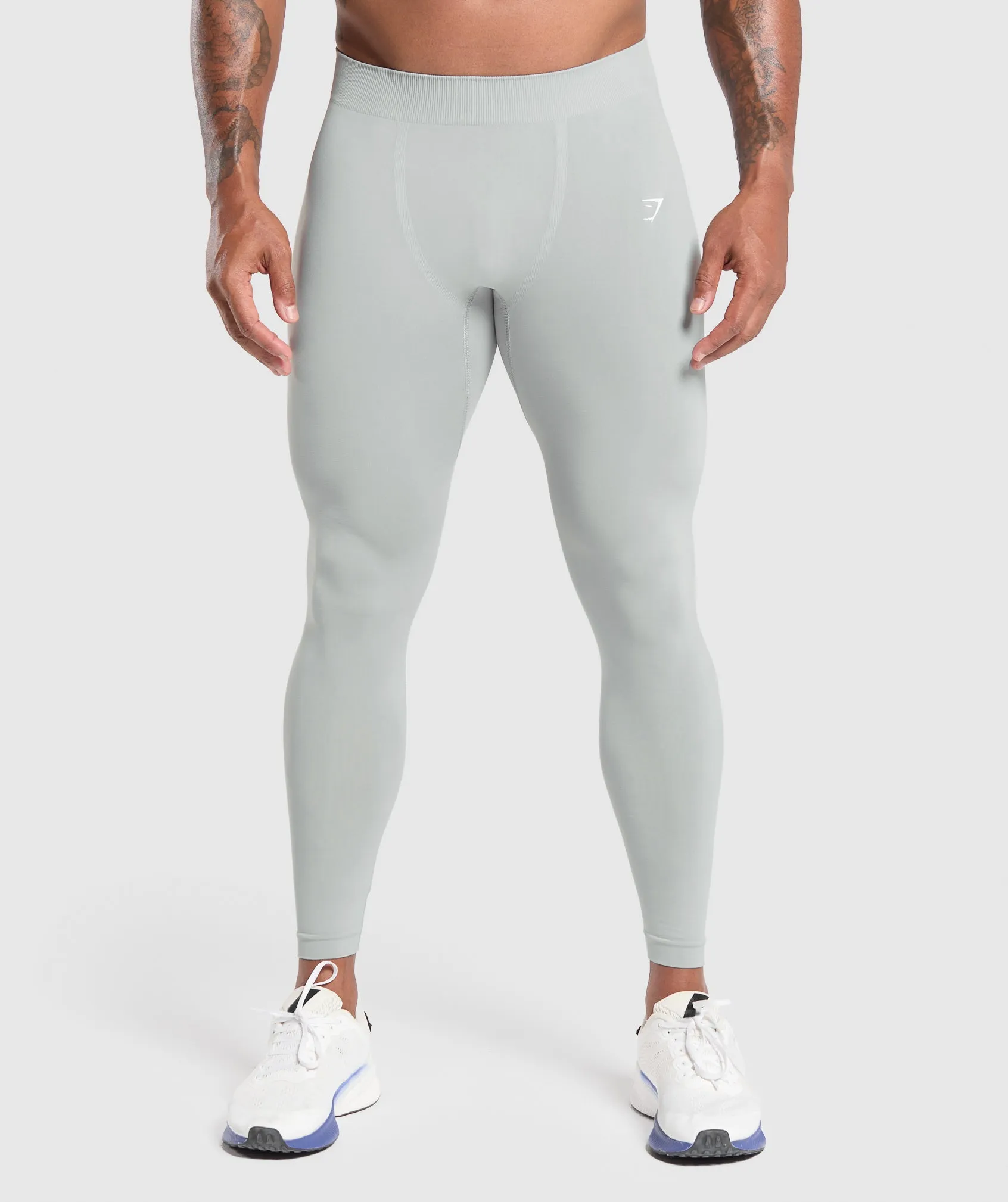 Gymshark Everyday Seamless Baselayer Leggings - Silver Grey