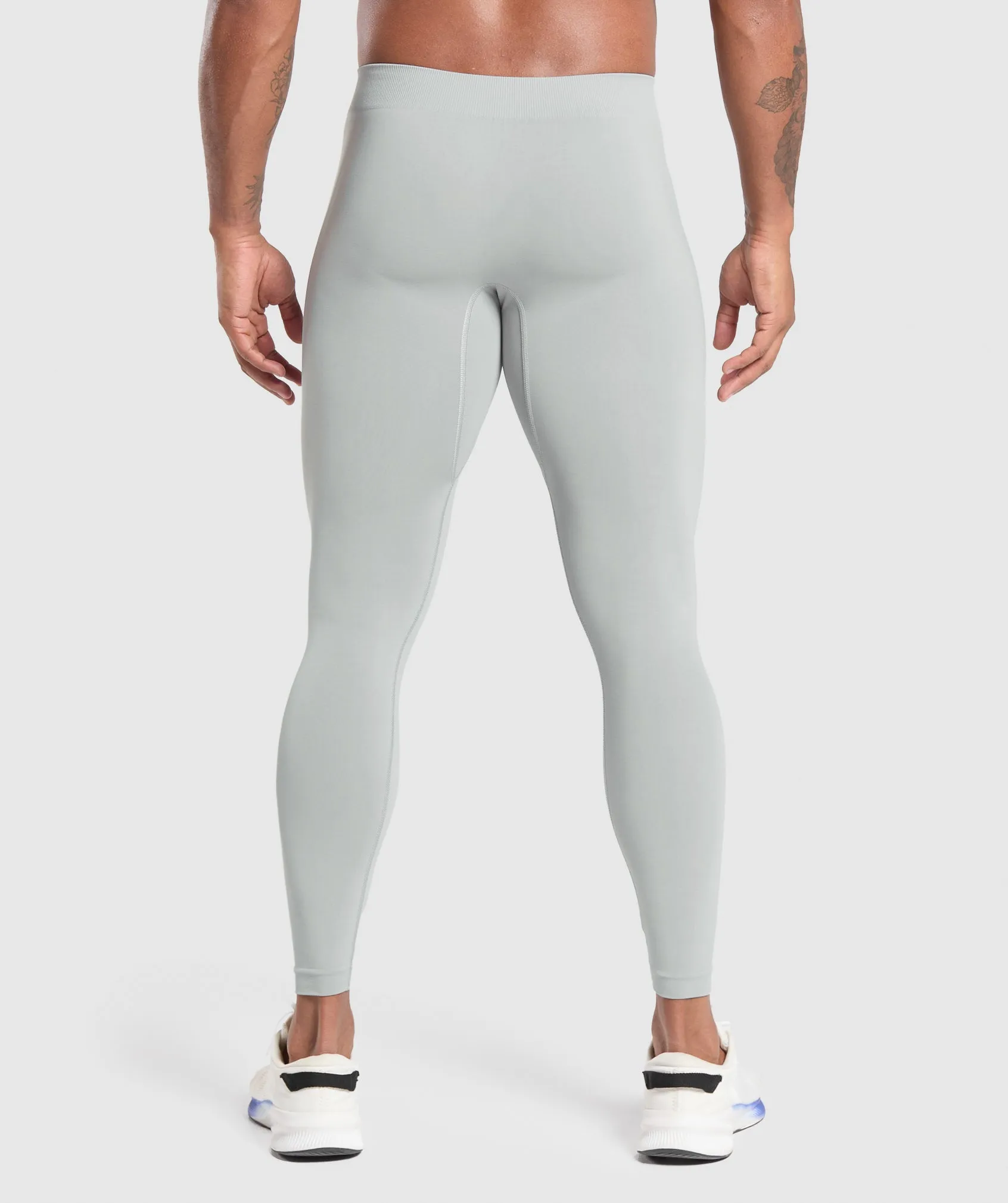 Gymshark Everyday Seamless Baselayer Leggings - Silver Grey