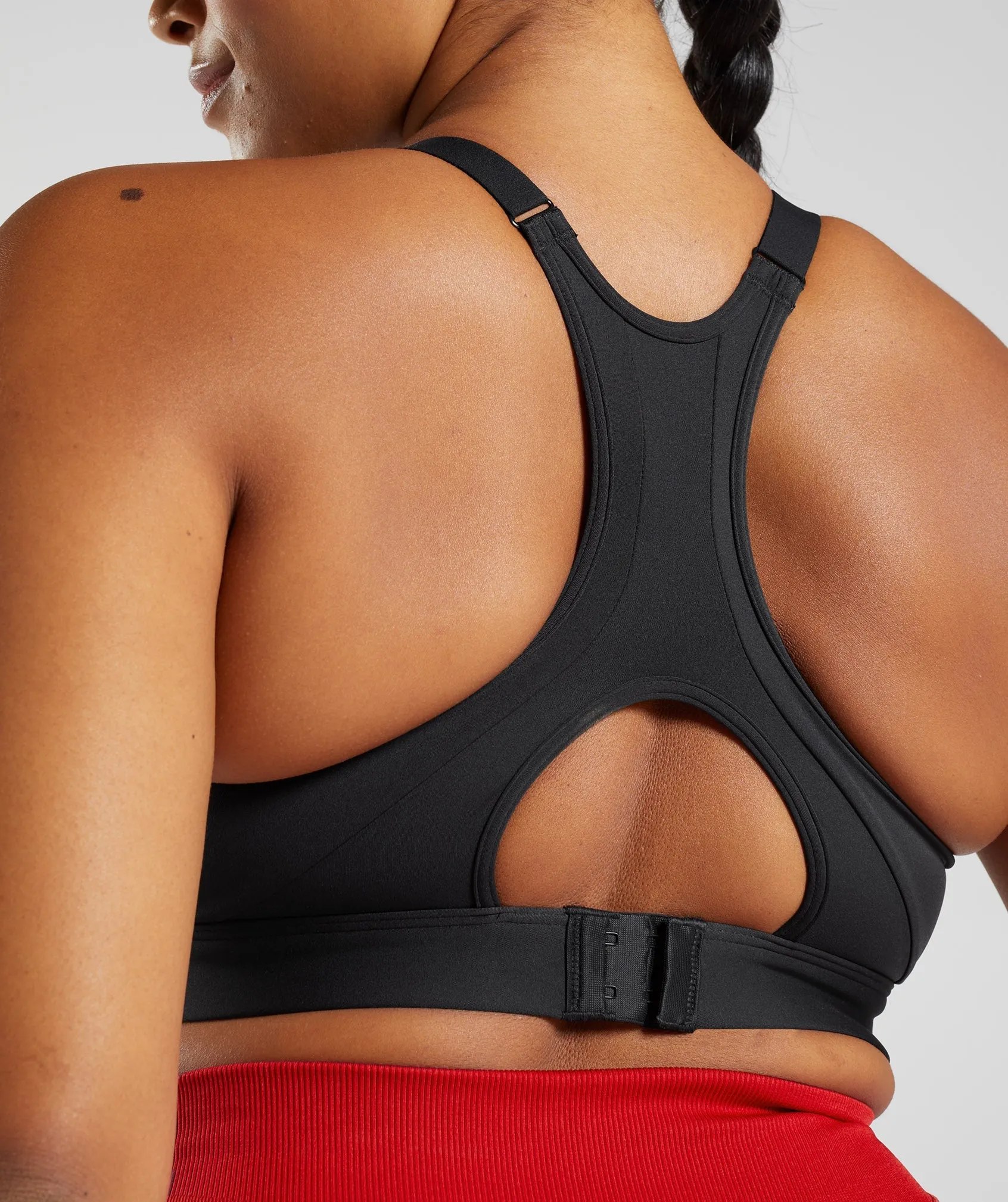 Gymshark High Neck High Support Sports Bra - Black