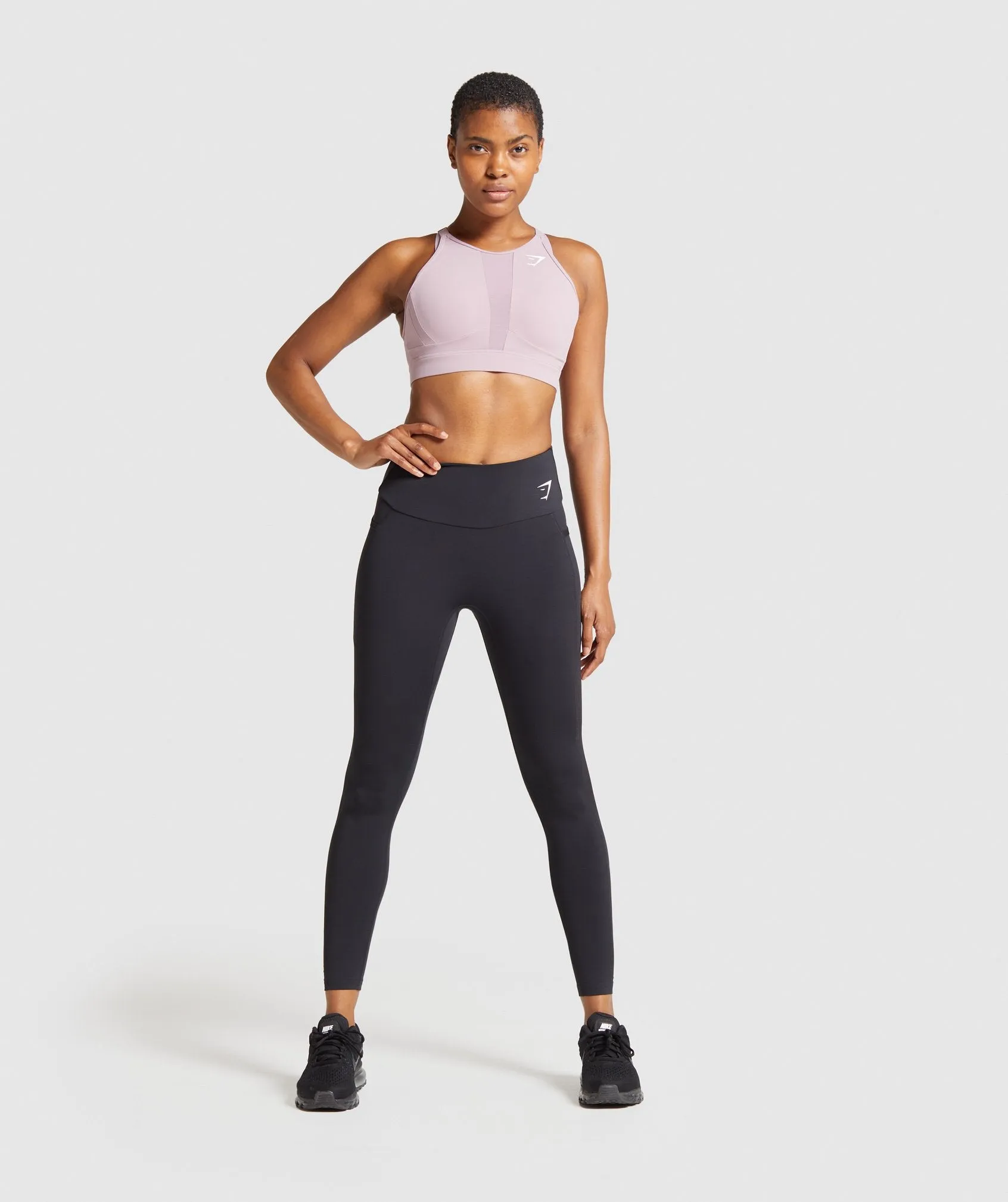 Gymshark Mesh Neckline Training Sports Bra - Purple