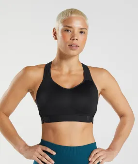 Gymshark Racerback High Support Sports Bra - Black