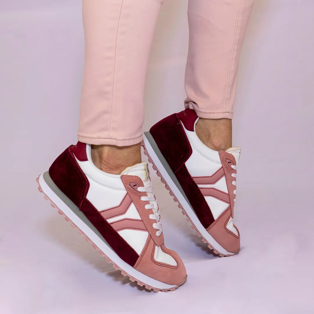 Joy Womens Sneaker in Pink-Cherry