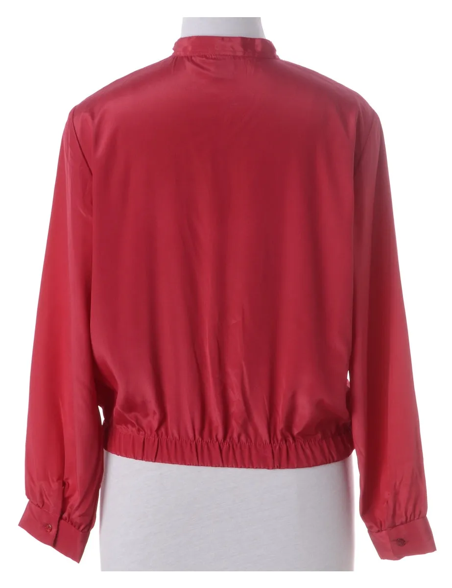 Label Blouse Magenta Bomber