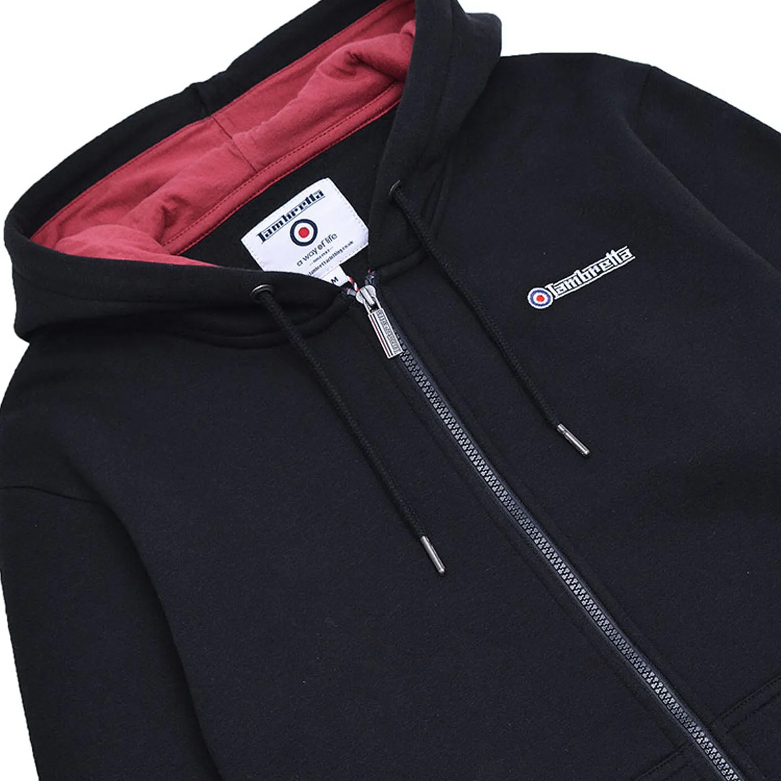 Lambretta Mens Full Zip Twin Tipped Hoodie