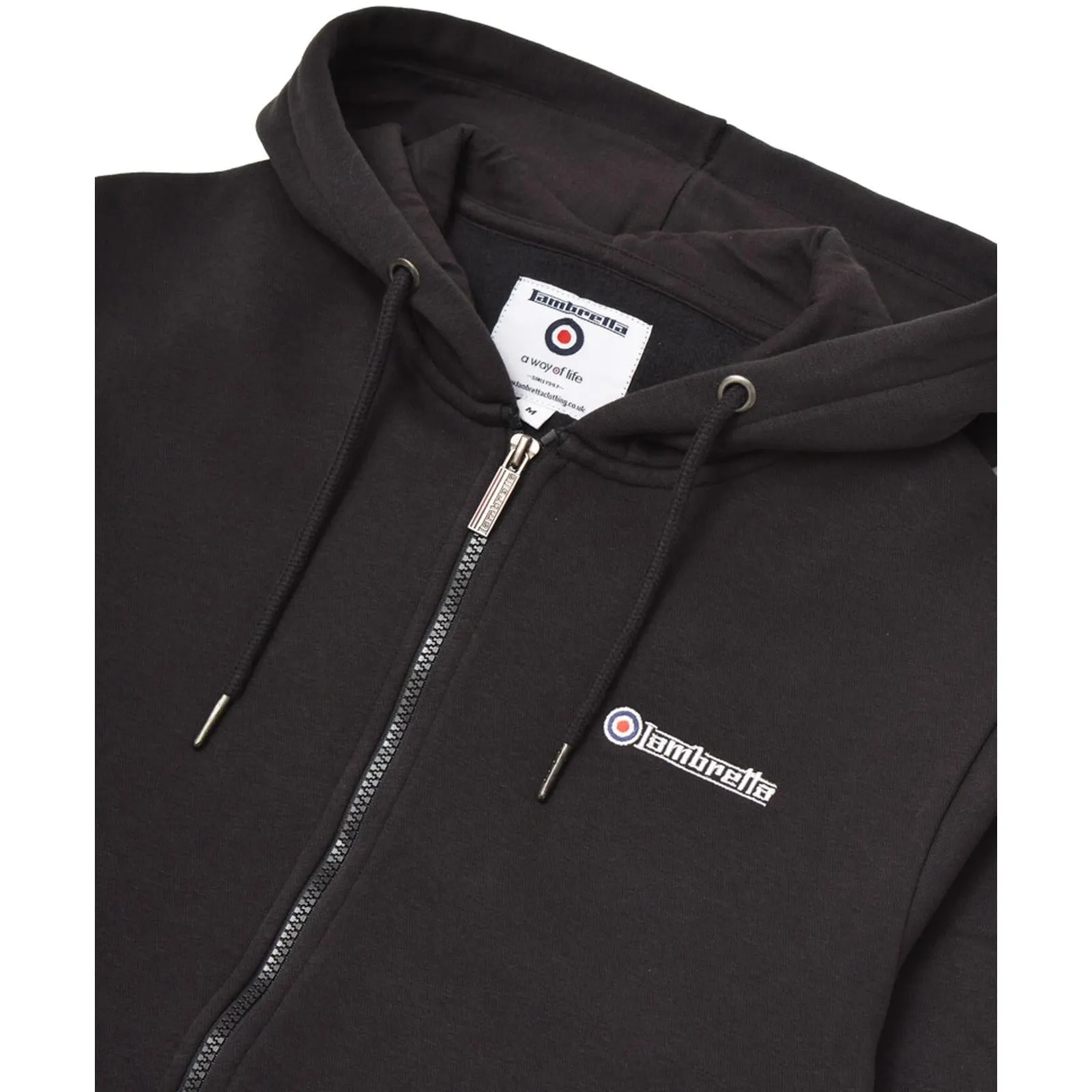 Lambretta Mens Full Zip Twin Tipped Hoodie