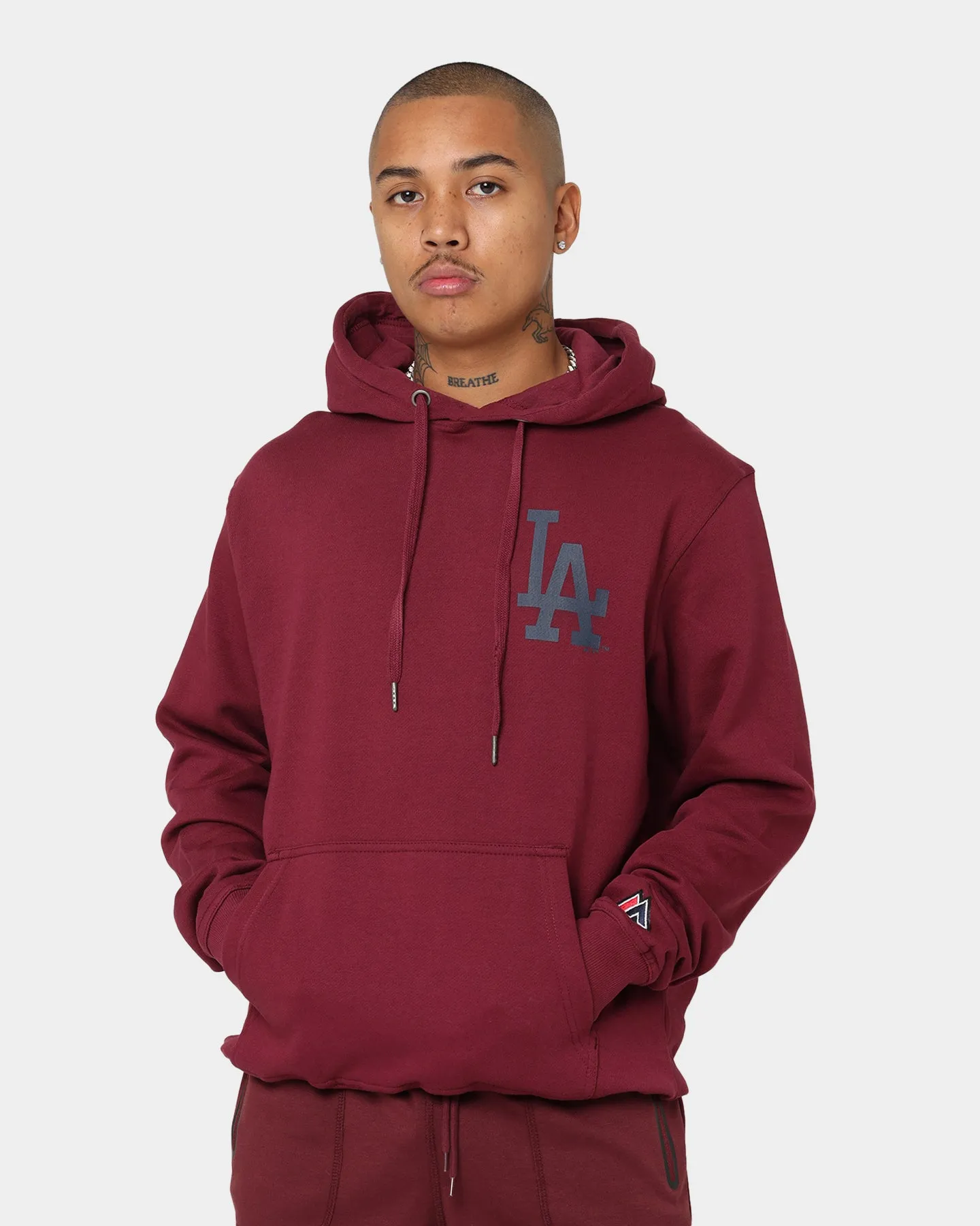 Majestic Athletic Los Angeles Dodgers The Duke Hoodie Windsor Wine