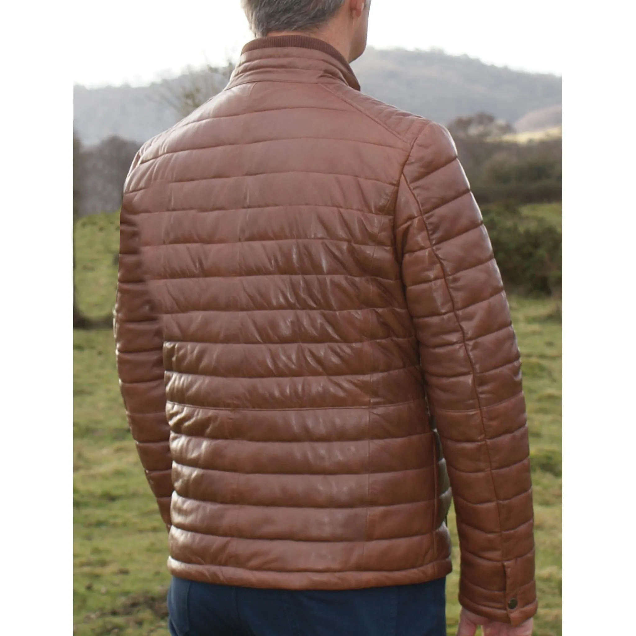 Mens Light Brown Leather Jacket