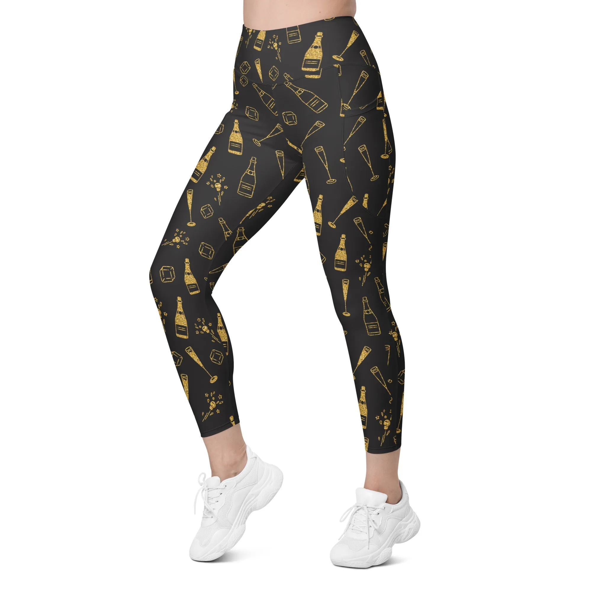 New Year Celebration Leggings With Pockets