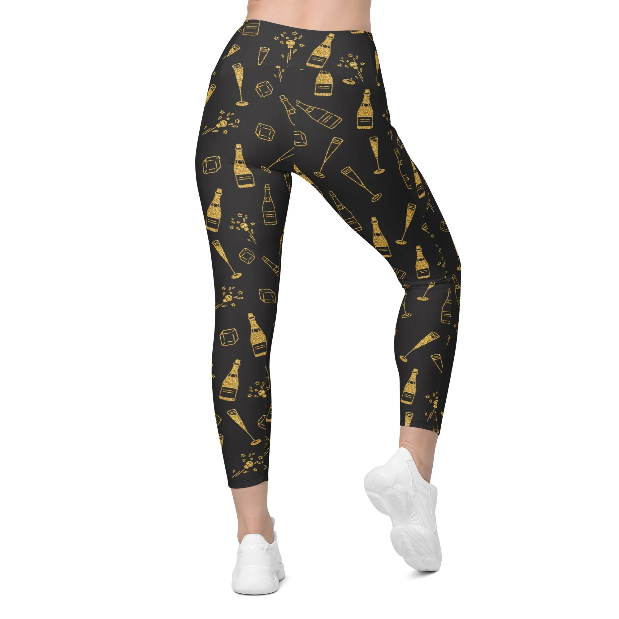 New Year Celebration Leggings With Pockets