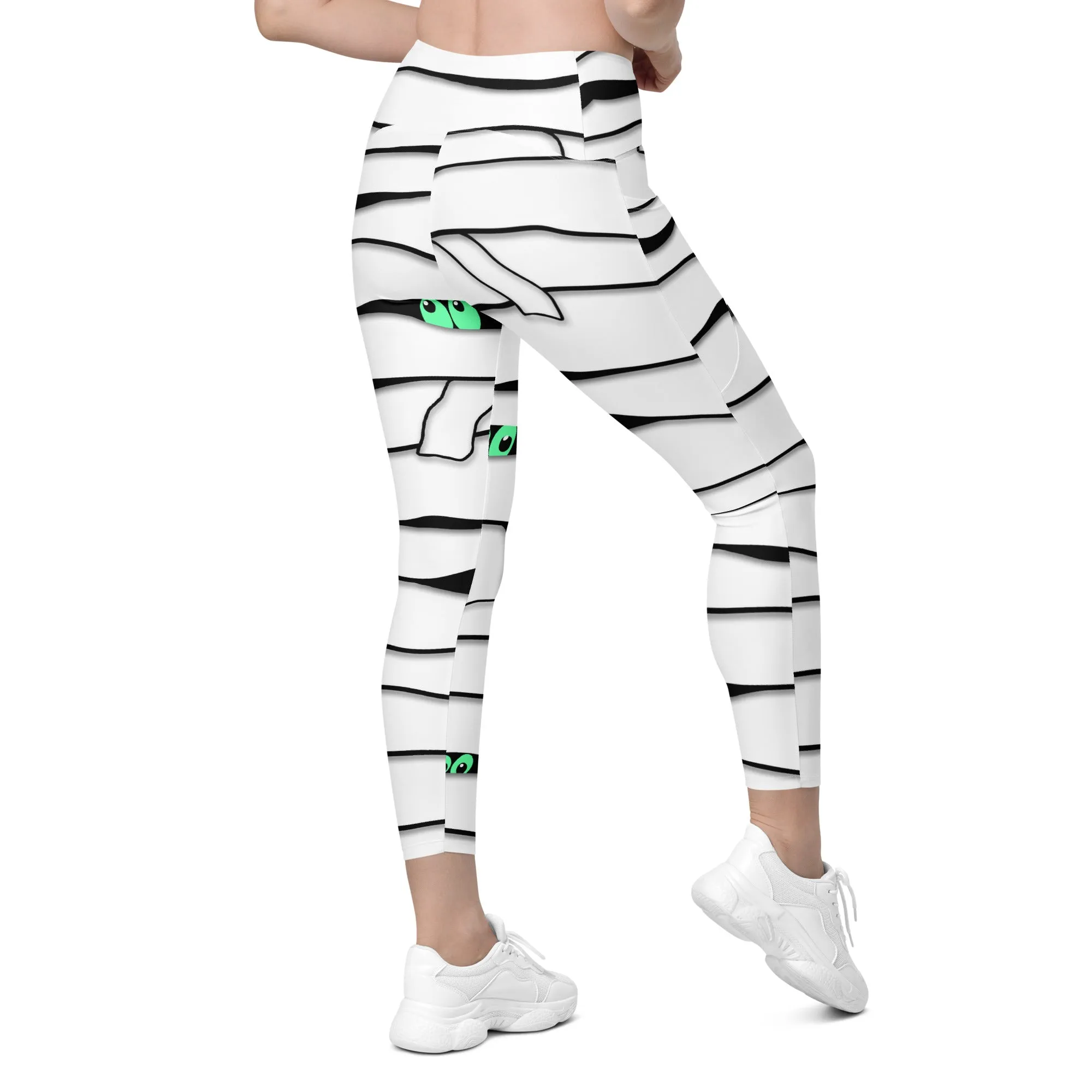 Peek-a-Boo Mummy Leggings With Pockets