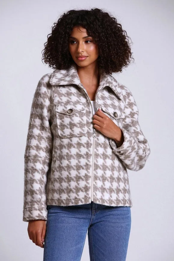 Printed Zip-Front Jacket