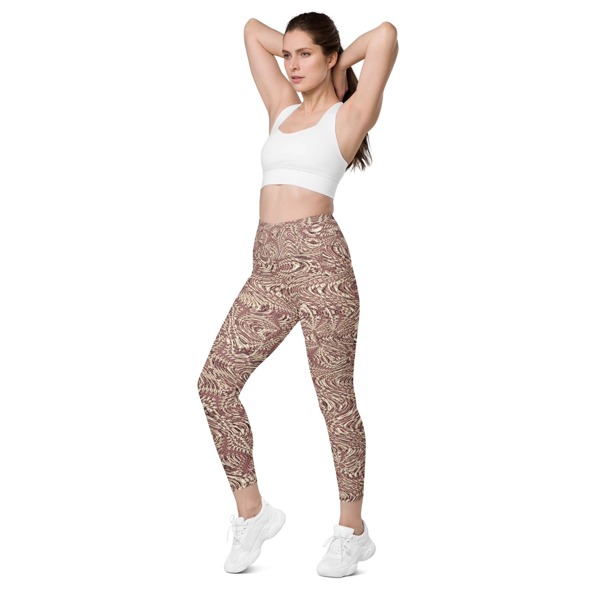 Recursia Alchemical Vision I Vision Leggings With Pockets In Pink