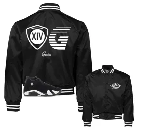 Retro 14 Black/White OG Grails Satin jacket