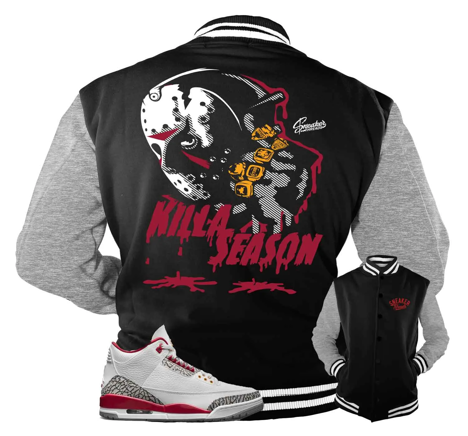 Retro 3 Cardinal Red Killa Season Jacket