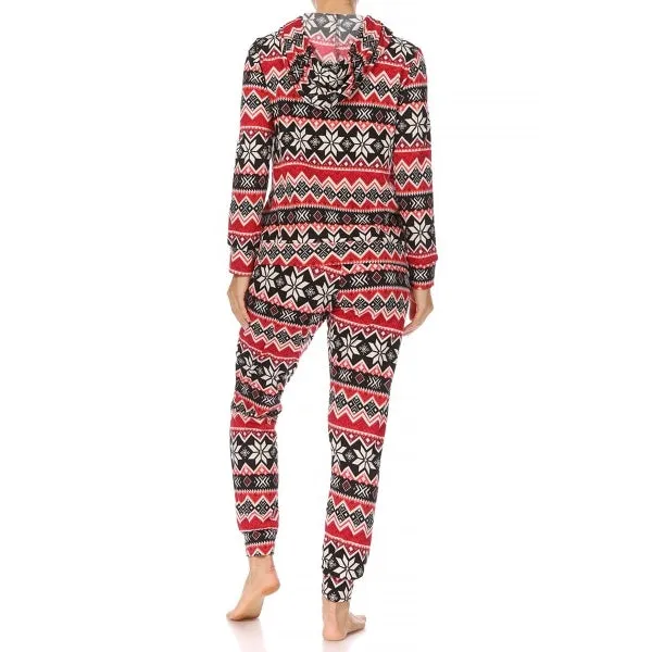 S&G Apparel Christmas Pajamas Joggers With Hoodie Top