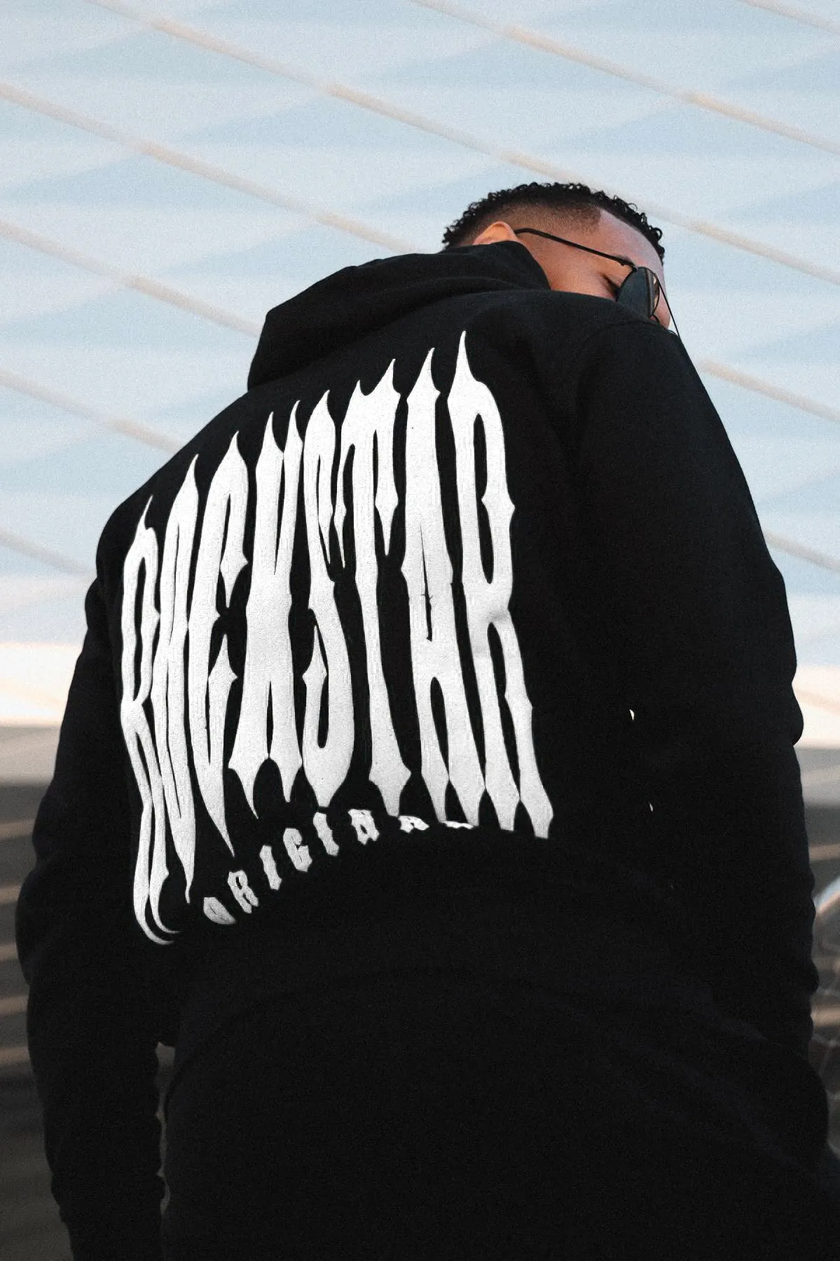 Skeller Black Graphic Hoodie