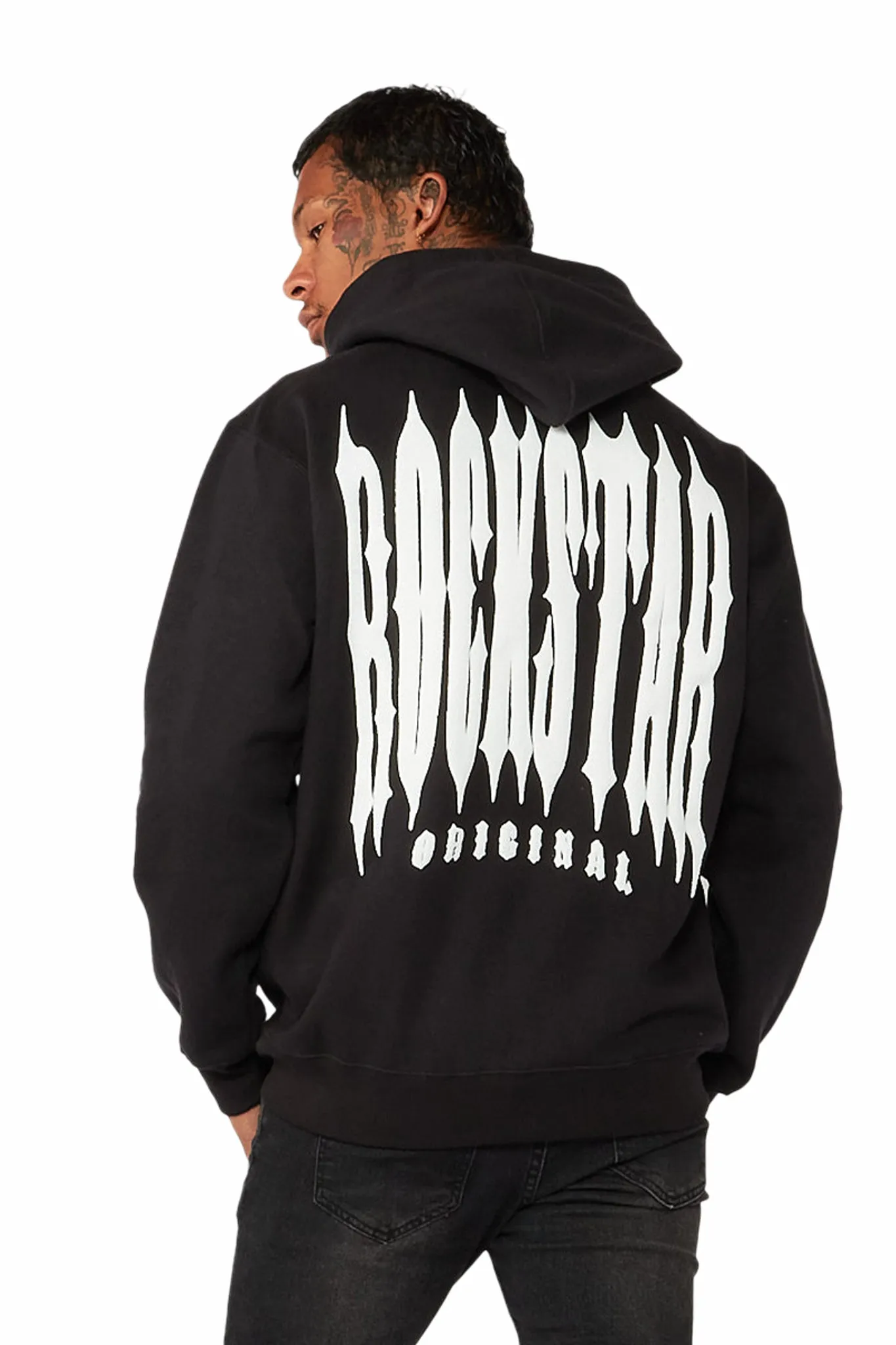 Skeller Black Graphic Hoodie