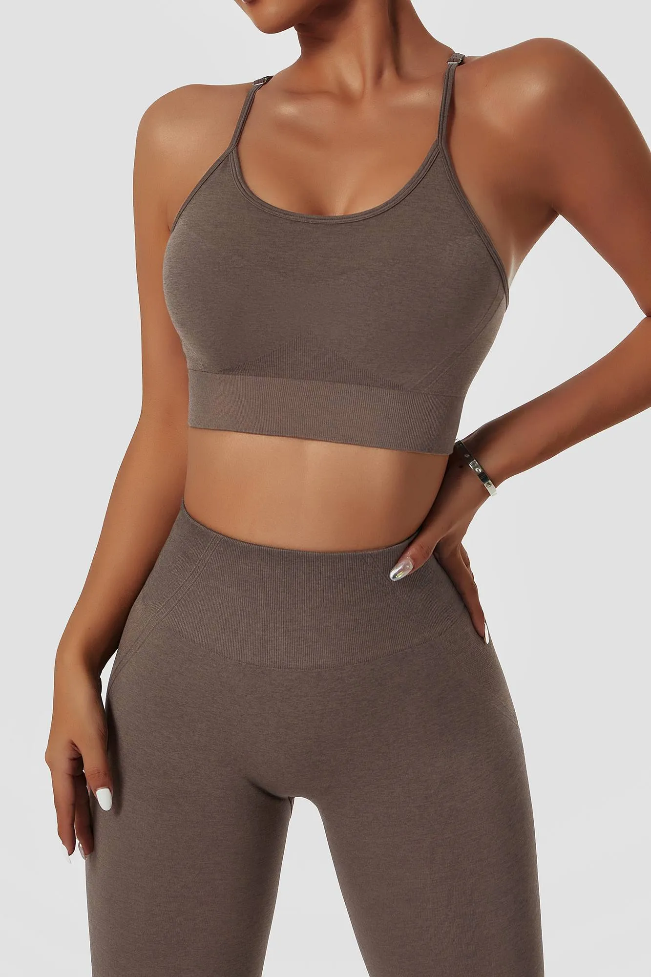 Spaghetti Strap Racerback Sports Bra