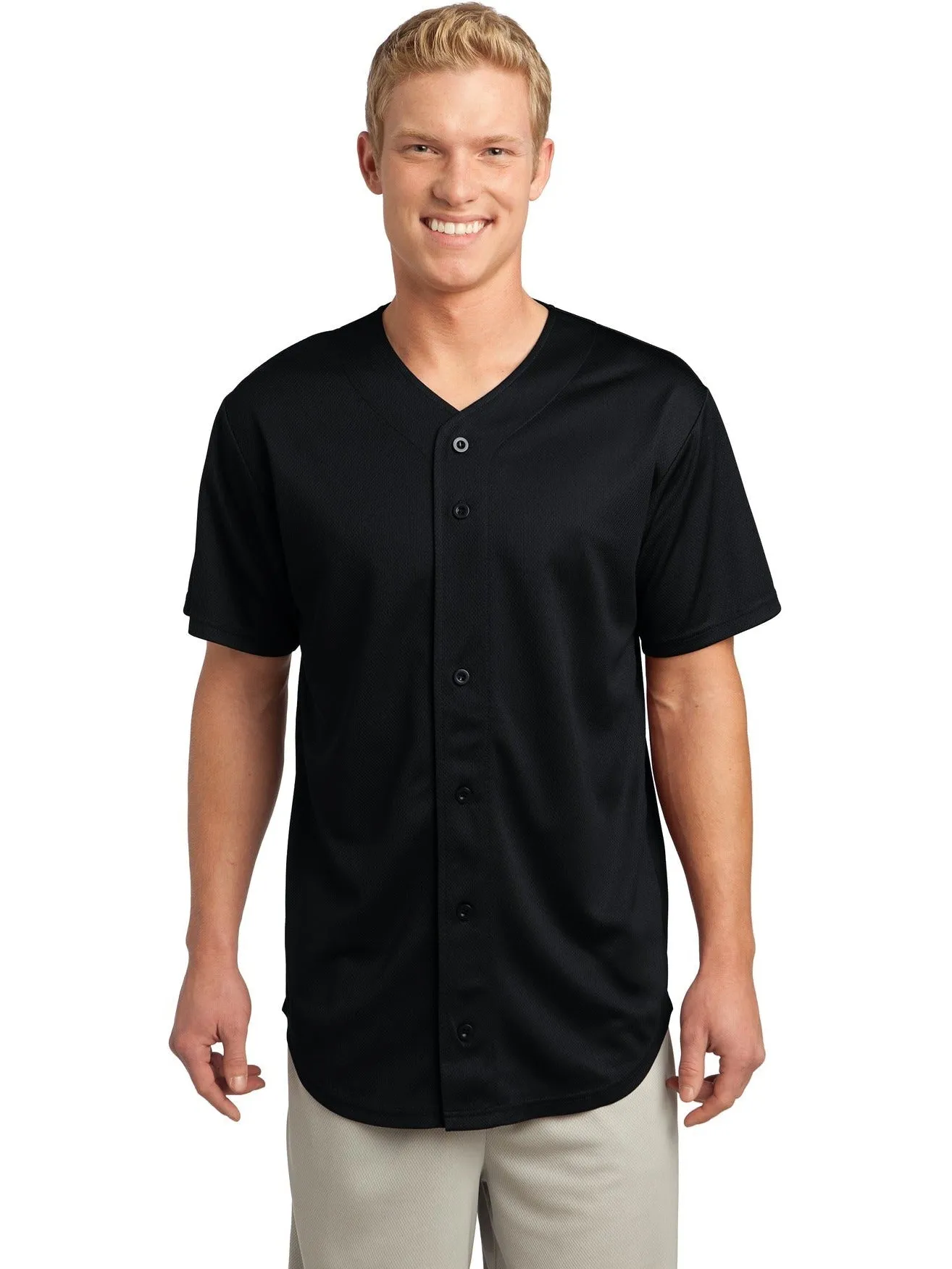 Sport-Tek Posicharge Tough Mesh Full-Button Jersey