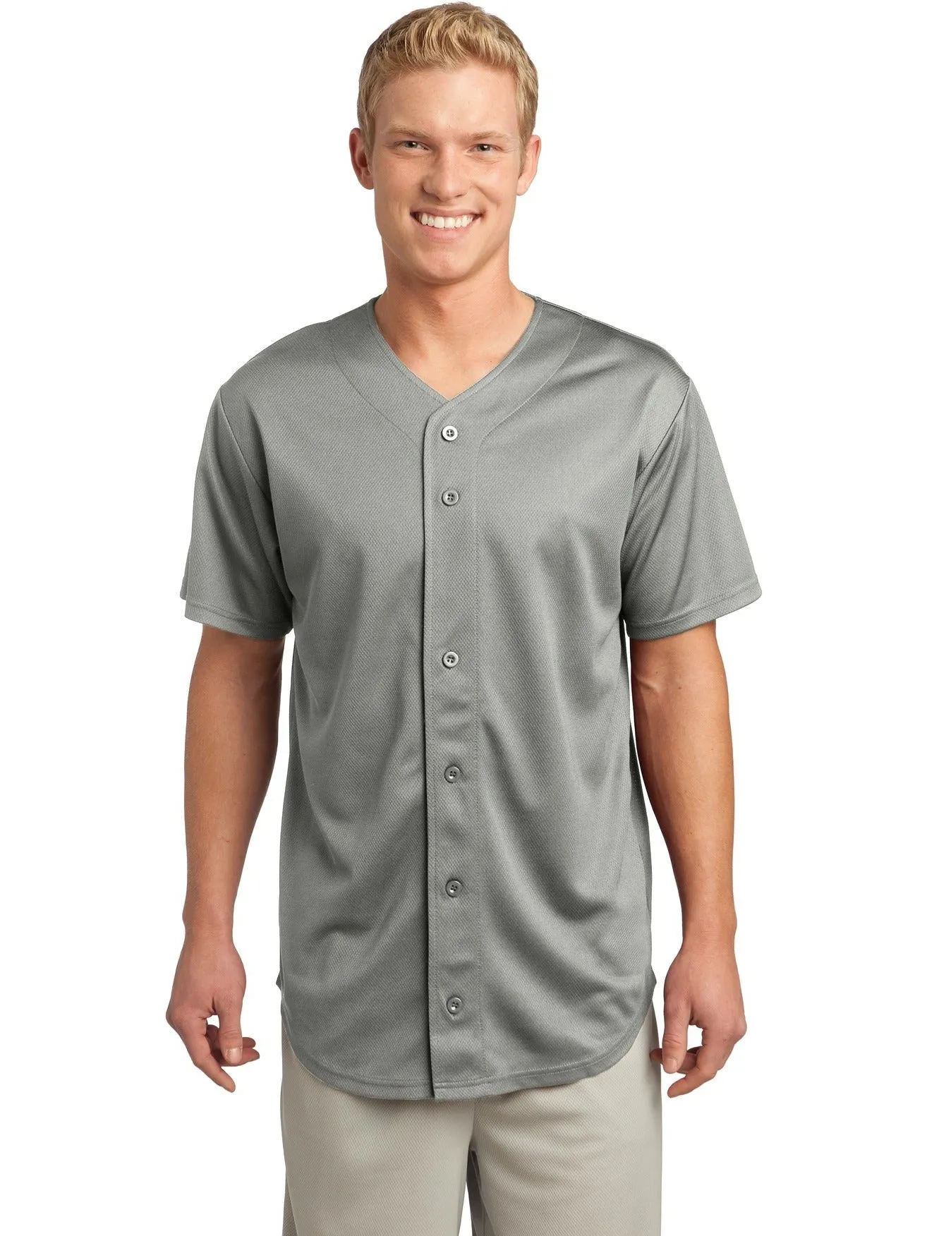 Sport-Tek Posicharge Tough Mesh Full-Button Jersey