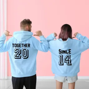 Together Since Personalized Couple Hoodies