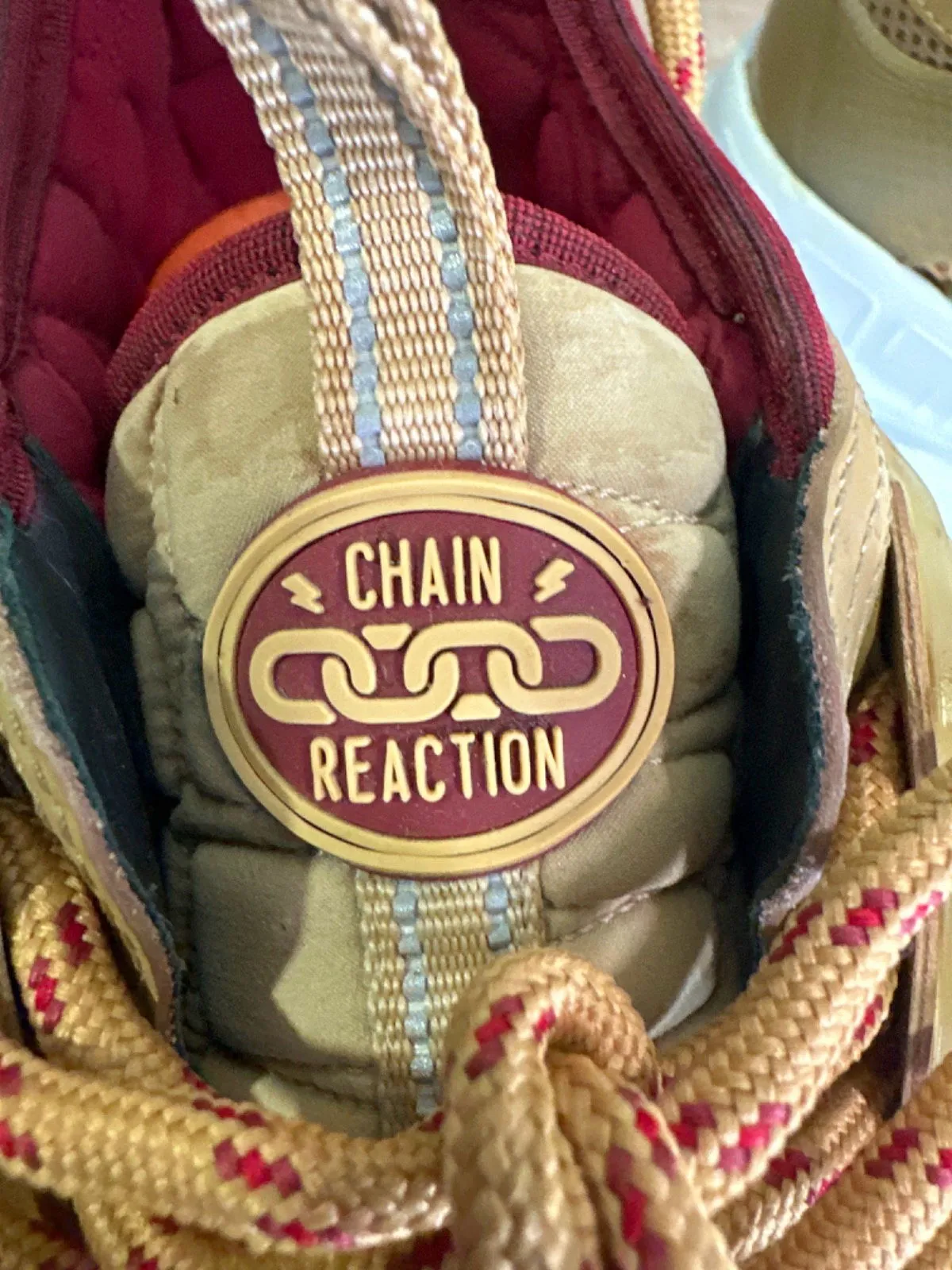 Versace Tan Chain Reaction Sneakers UK 9