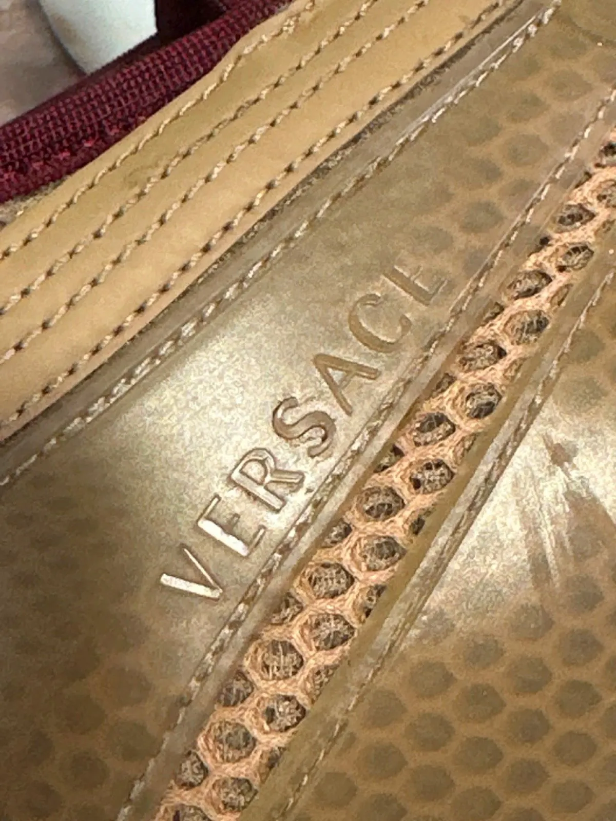 Versace Tan Chain Reaction Sneakers UK 9